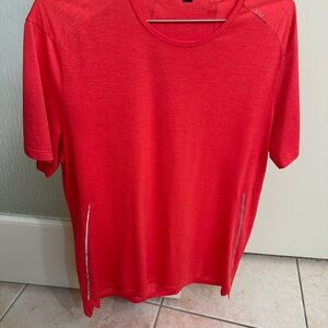 Lululemon Fast and Free Men's Coral Athletic Short Sleeve Shirt